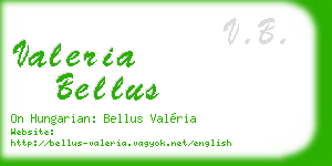 valeria bellus business card
